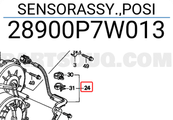 Honda 28900P7W013 SENSORASSY.,POSI