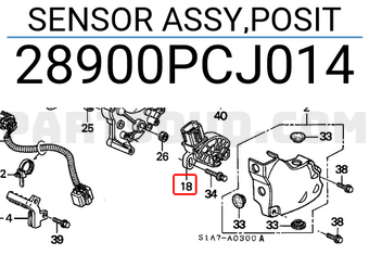 Honda 28900PCJ014 SENSOR ASSY,POSIT