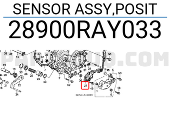 Honda 28900RAY033 SENSOR ASSY,POSIT