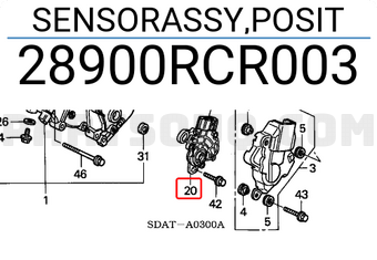 Honda 28900RCR003 SENSORASSY,POSIT
