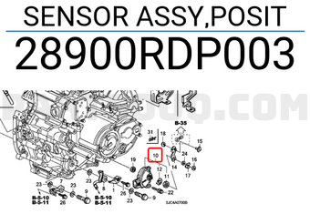 Honda 28900RDP003 SENSOR ASSY,POSIT