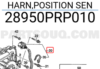 Honda 28950PRP010 HARN,POSITION SEN