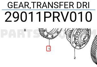 Honda 29011PRV010 GEAR,TRANSFER DRI
