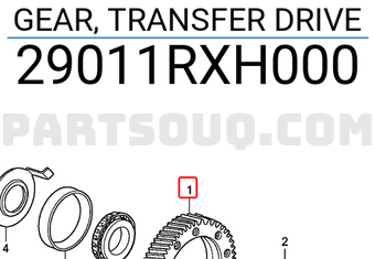 Honda 29011RXH000 GEAR, TRANSFER DRIVE