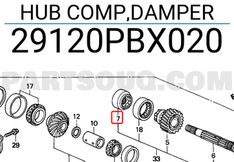 Honda 29120PBX020 HUB COMP,DAMPER
