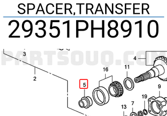 Honda 29351PH8910 SPACER,TRANSFER