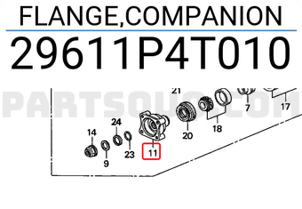 Honda 29611P4T010 FLANGE,COMPANION