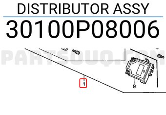 Honda 30100P08006 DISTRIBUTOR ASSY
