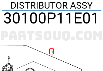 Honda 30100P11E01 DISTRIBUTOR ASSY