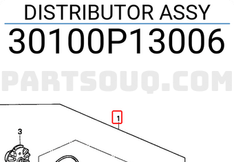Honda 30100P13006 DISTRIBUTOR ASSY