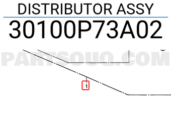 Honda 30100P73A02 DISTRIBUTOR ASSY