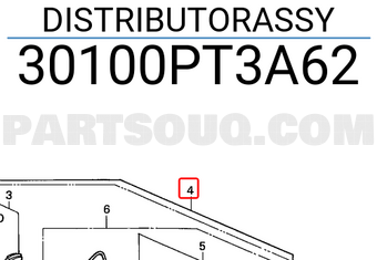 Honda 30100PT3A62 DISTRIBUTORASSY