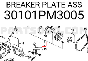 Honda 30101PM3005 BREAKER PLATE ASS