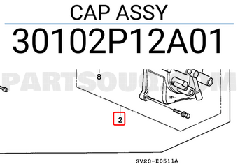 Honda 30102P12A01 CAP ASSY