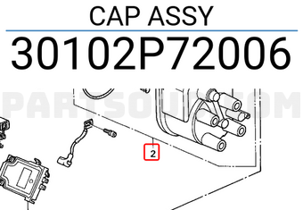 Honda 30102P72006 CAP ASSY