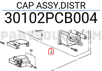 Honda 30102PCB004 CAP ASSY,DISTR