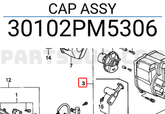 Honda 30102PM5306 CAP ASSY
