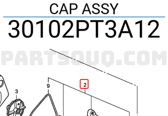 Honda 30102PT3A12 CAP ASSY