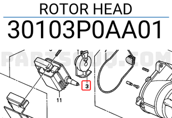 Honda 30103P0AA01 ROTOR HEAD