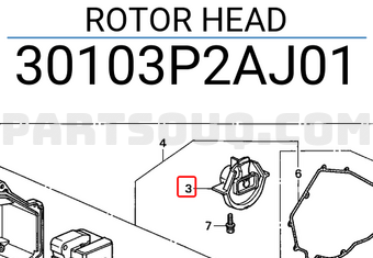 Honda 30103P2AJ01 ROTOR HEAD