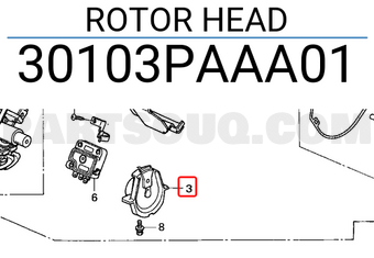 Honda 30103PAAA01 ROTOR HEAD
