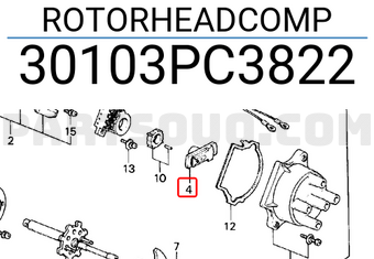 Honda 30103PC3822 ROTORHEADCOMP