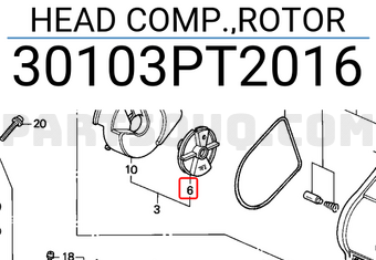 Honda 30103PT2016 HEAD COMP.,ROTOR