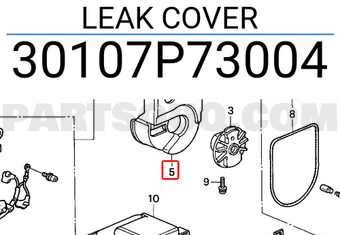 Honda 30107P73004 LEAK COVER