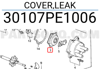Honda 30107PE1006 COVER,LEAK