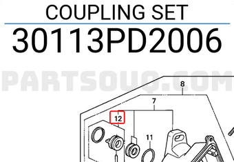 Honda 30113PD2006 COUPLING SET