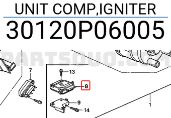 Honda 30120P06005 UNIT COMP,IGNITER