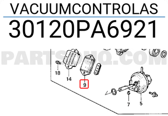 Honda 30120PA6921 VACUUMCONTROLAS