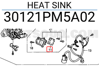 Honda 30121PM5A02 HEAT SINK