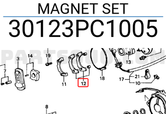 Honda 30123PC1005 MAGNET SET