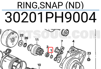 Honda 30201PH9004 RING,SNAP (ND)