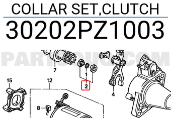 Honda 30202PZ1003 COLLAR SET,CLUTCH