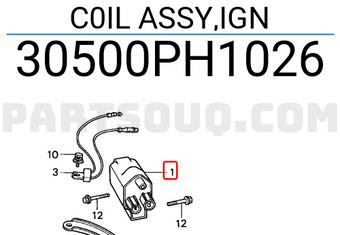 Honda 30500PH1026 C0IL ASSY,IGN