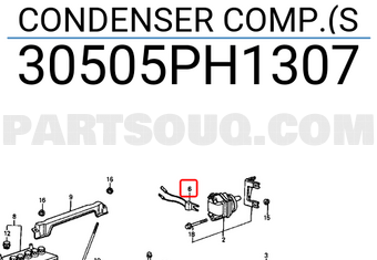 Honda 30505PH1307 CONDENSER COMP.(S