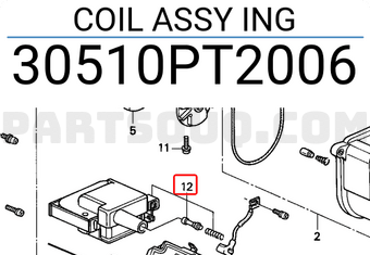 Honda 30510PT2006 COIL ASSY ING