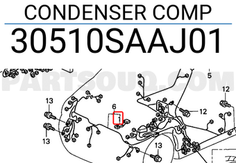 Honda 30510SAAJ01 CONDENSER COMP