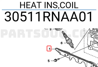 Honda 30511RNAA01 HEAT INS,COIL
