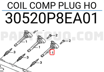 Honda 30520P8EA01 COIL COMP PLUG HO