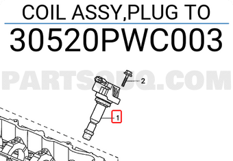 Honda 30520PWC003 COIL ASSY,PLUG TO