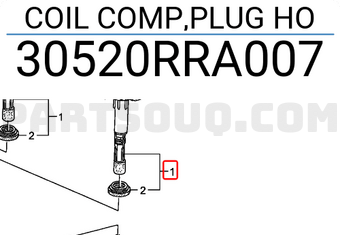 Honda 30520RRA007 COIL COMP,PLUG HO