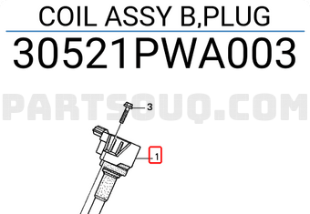 Honda 30521PWA003 COIL ASSY B,PLUG