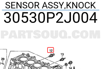 Honda 30530P2J004 SENSOR ASSY,KNOCK