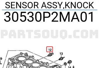 Honda 30530P2MA01 SENSOR ASSY,KNOCK