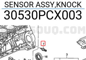 Honda 30530PCX003 SENSOR ASSY,KNOCK