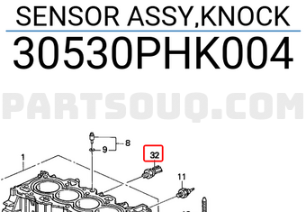 Honda 30530PHK004 SENSOR ASSY,KNOCK