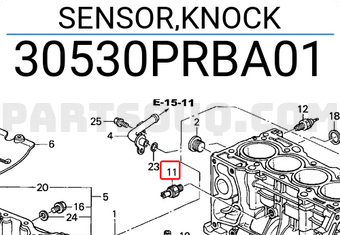 Honda 30530PRBA01 SENSOR,KNOCK